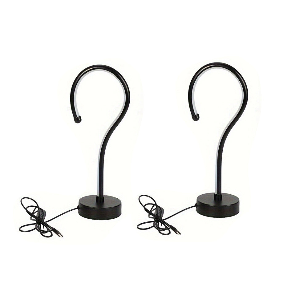 Galaxy Star Lamp 2-piece creative question mark shape table lamps with USB, three-color dimming for desktop decoration.