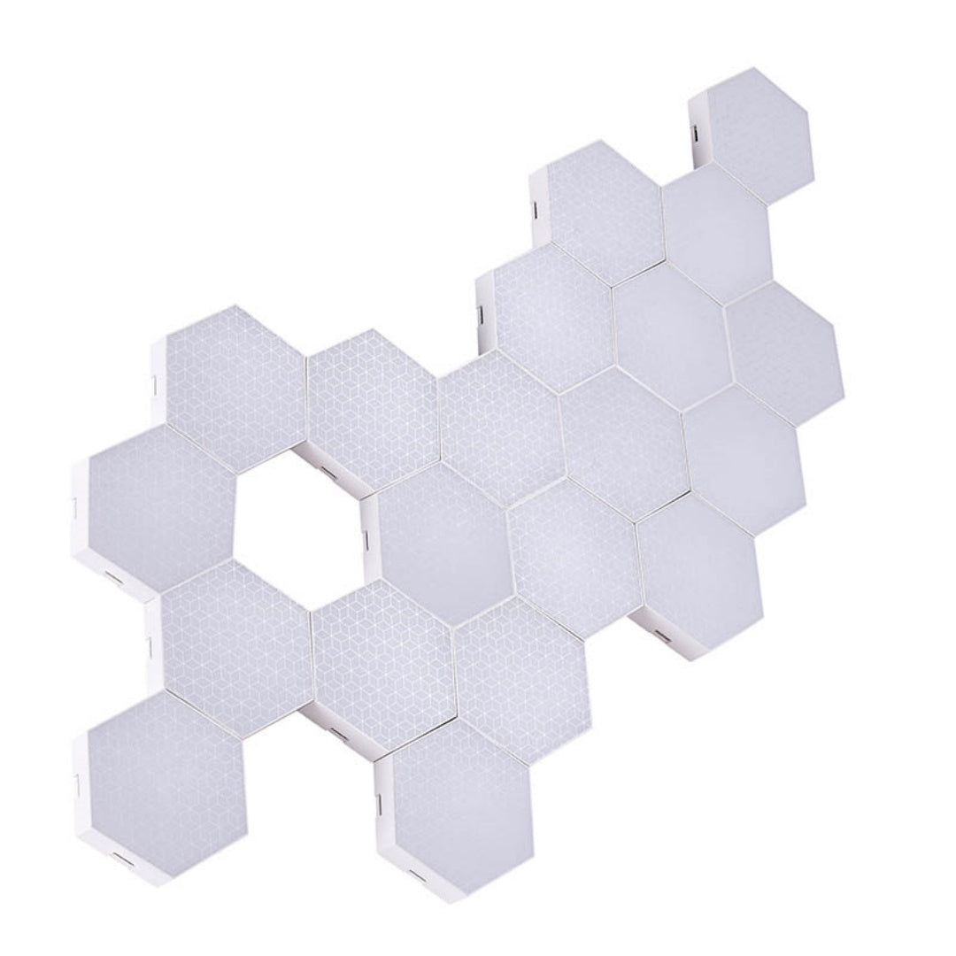 Hexagonal LED Lights-20 Sets Of Intelligent APP RGB Game Lights, With Remote Control And Music Synchronization. Honeycomb Shaped Hexagonal Lights, Suitable For Bedroom, Living Room Walls