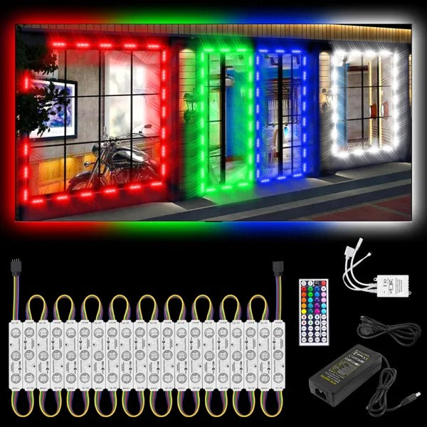 Waterproof Galaxy Star Lamp RGB LED module light for store front window signage, featuring colorful 5050 SMD LEDs and vibrant illumination.